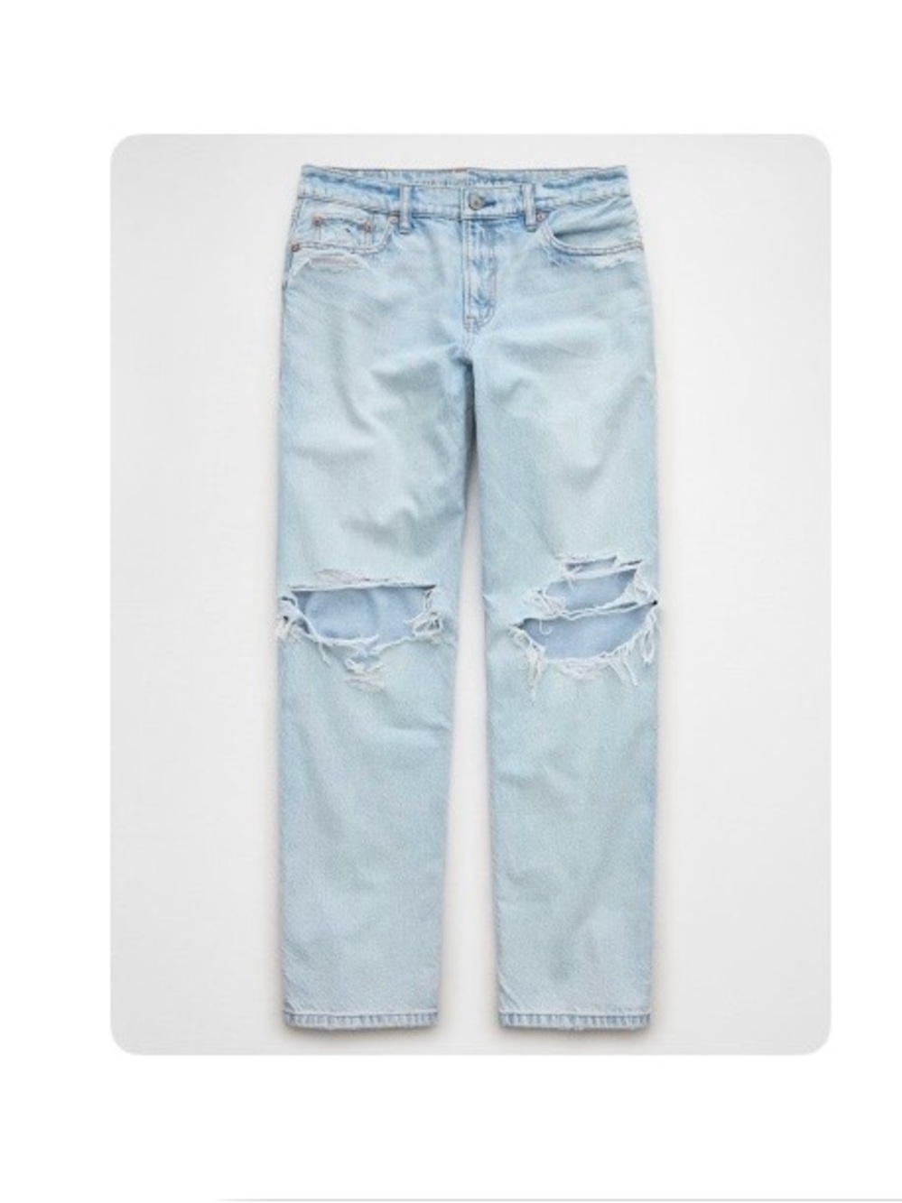 American Eagle Outfitters Light Blue Distressed Boyfriend Jeans